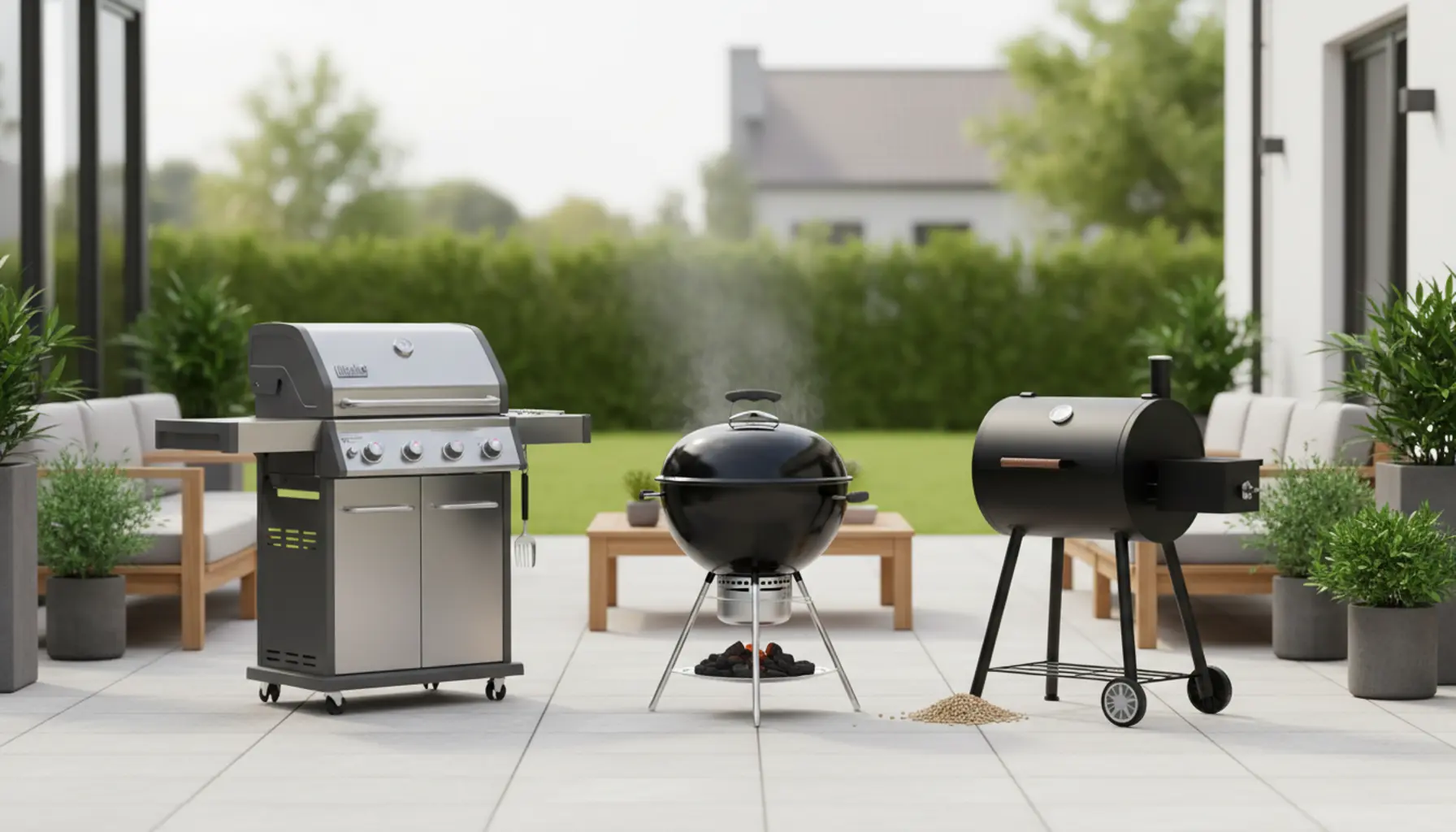 Porównanie grilli gazowych węglowych i grillów na pellety, smak i wygoda grillowania
